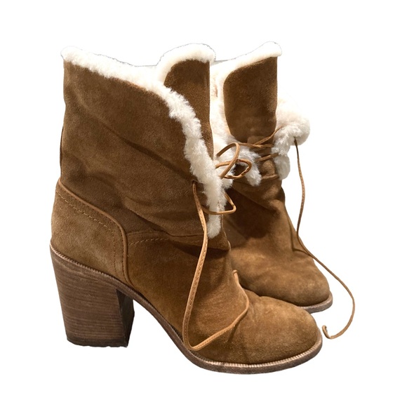 UGG Jerene ankle boots in chestnut women’s size 8 block heel. - Picture 4 of 7